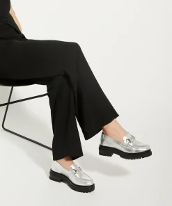 Dune London GALLAGHER - SILVER-Women Flat Shoes | Loafers