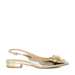 Dune London HAPPIEST - GOLD-Women Flat Shoes | Ballet Pumps