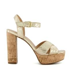 Dune London JEALOUS - GOLD-Women Heeled Sandals | Block Heeled Sandals