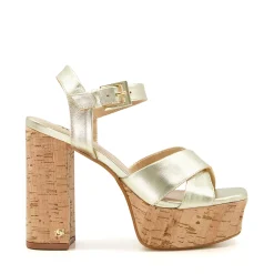 Dune London JEALOUS - GOLD-Women Heeled Sandals | Block Heeled Sandals