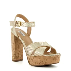 Dune London JEALOUS - GOLD-Women Heeled Sandals | Block Heeled Sandals
