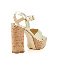 Dune London JEALOUS - GOLD-Women Heeled Sandals | Block Heeled Sandals