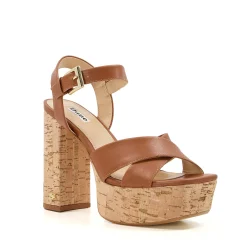 Dune London JEALOUS - TAN-Women Heeled Sandals | Block Heeled Sandals