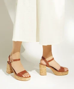 Dune London JODI - TAN-Women Heeled Sandals | Block Heeled Sandals
