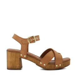 Dune London JUDIE - TAN-Women Heeled Sandals | Block Heeled Sandals