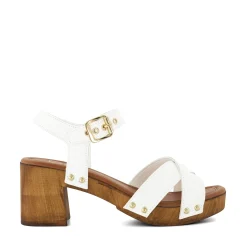 Dune London JUDIE - WHITE-Women Heeled Sandals | Block Heeled Sandals