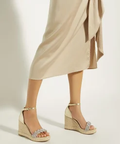 Dune London KINGDOM - GOLD-Women Heeled Sandals | Wedge Sandals