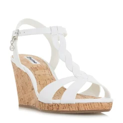 Dune London KOALA - WHITE-Women Heeled Sandals | Wedge Sandals