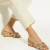 Dune London KOPE - GOLD-Women Heeled Sandals | Wedge Sandals