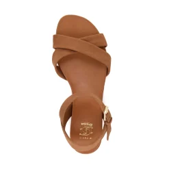 Dune London LANDIE - CAMEL-Women Flat Sandals | Wide Fit Sandals