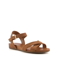 Dune London LANDIE - CAMEL-Women Flat Sandals | Wide Fit Sandals
