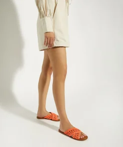 Dune London LEVEL - ORANGE-Women Flat Sandals