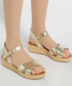 Dune London LINNIE - GOLD-Women Heeled Sandals | Wedge Sandals