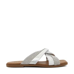 Dune London LOSSEY - SILVER-Women Flat Sandals