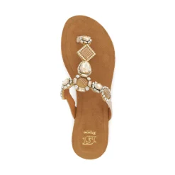 Dune London LOUISE - ECRU-Women Flat Sandals