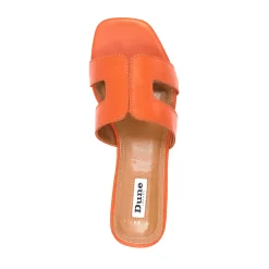 Dune London LOUPE - ORANGE-Women Flat Sandals | Wide Fit Sandals