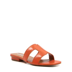 Dune London LOUPE - ORANGE-Women Flat Sandals | Wide Fit Sandals