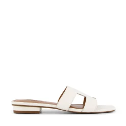 Dune London LOUPE - WHITE-Women Flat Sandals | Wide Fit Sandals