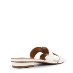 Dune London LOUPE - WHITE-Women Flat Sandals | Wide Fit Sandals