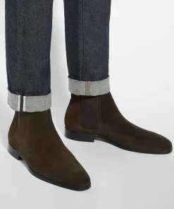 Dune London MANTLE - DARK BROWN-Men Smart Boots | Chelsea Boots