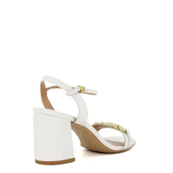 Dune London MANUAL - WHITE-Women Heeled Sandals | Block Heeled Sandals