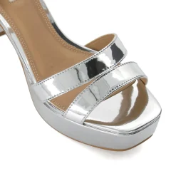 Dune London MOLTEN - SILVER-Women Heeled Sandals | Block Heeled Sandals