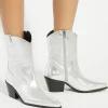 Dune London PARDNER 2 - SILVER-Women Western Cowboy Boots | Ankle Boots