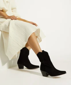 Dune London PARDNER - BLACK-Women Western Cowboy Boots | Ankle Boots