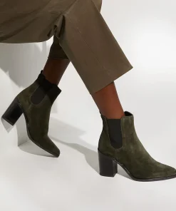 Dune London PREA - GREEN-Women Western Cowboy Boots | Chelsea Boots