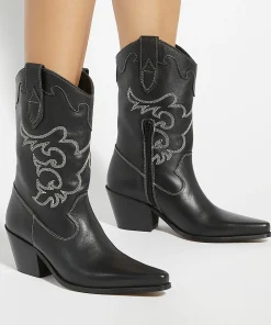 Dune London PRICKLY - BLACK-Women Western Cowboy Boots | Ankle Boots
